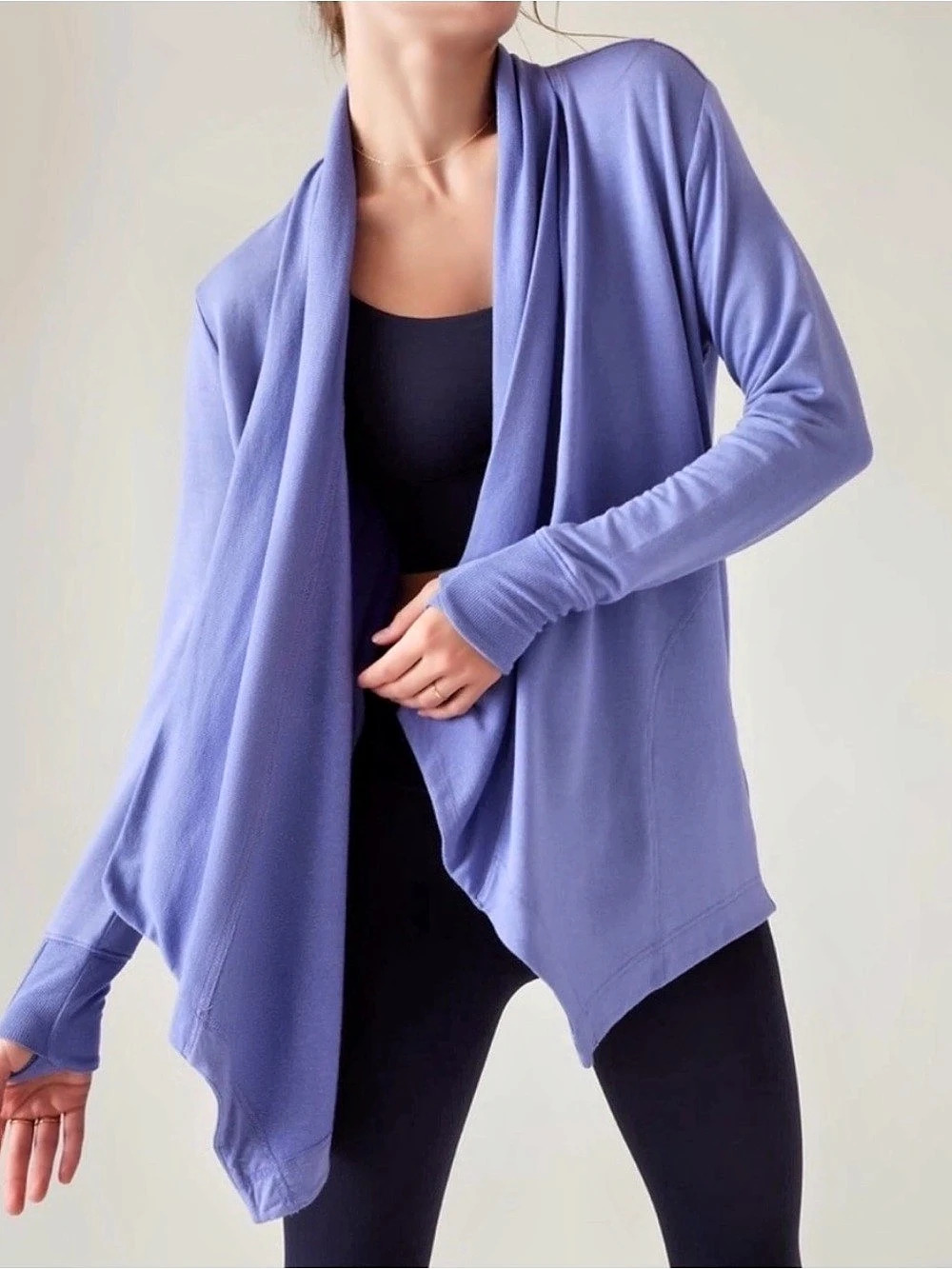 Athleta Pranayama Restore Wrap Cardigan Purple Women’s M Athleisure